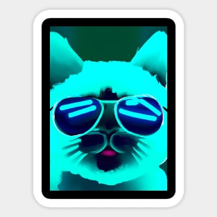 Cat with Sunglasses Sticker